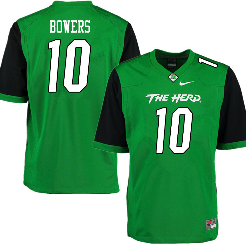 Men #10 Joshua Bowers Marshall Thundering Herd College Football Jerseys Sale-Gren